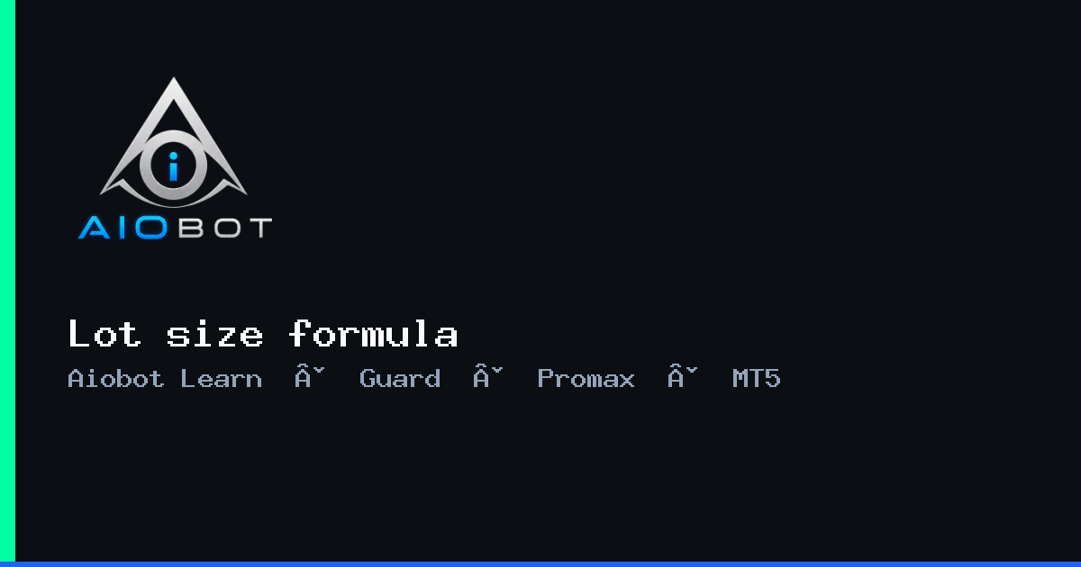 Lot size formula on a MetaTrader 5 chart